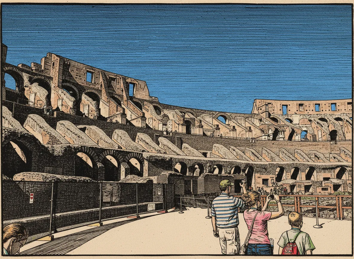 On the Arena Floor of the Colosseum