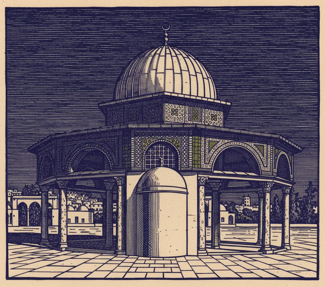 Dome of the Rock — interior by Unknown (Islamic)