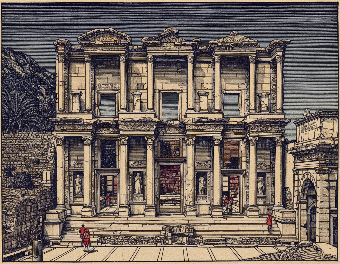Library of Celsus, Ephesus by Unknown (Roman)
