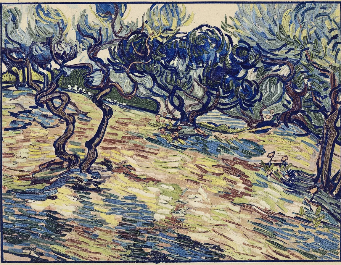 Olive Trees After Van Gogh