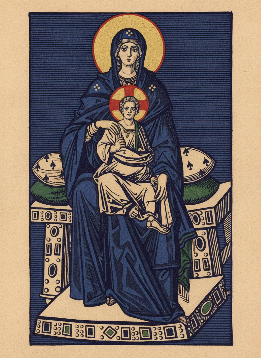 Virgin and Child Enthroned, After the Apse Mosaic