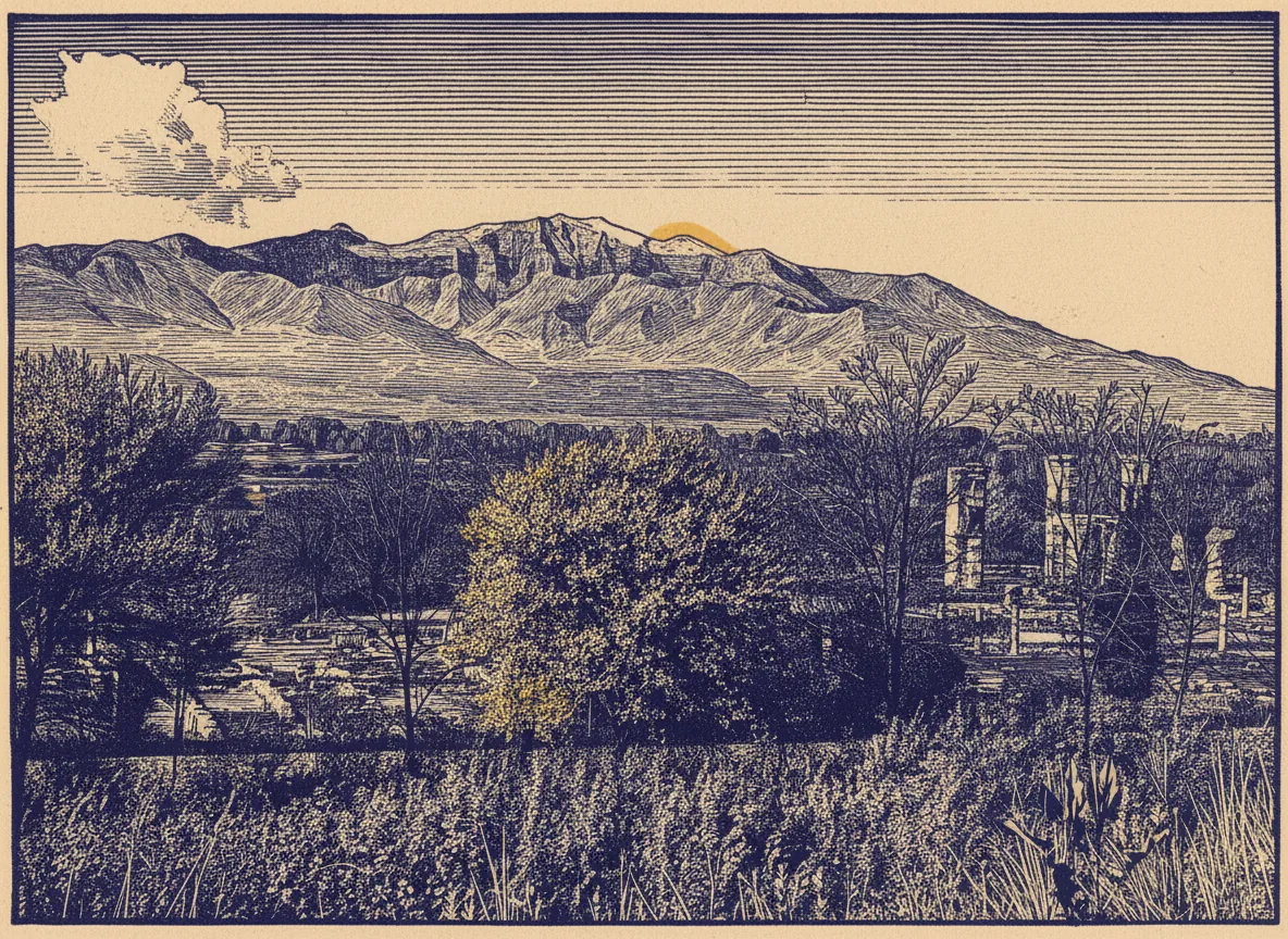 Ancient Philippi — forum and basilica ruins by Unknown (Roman/Byzantine)