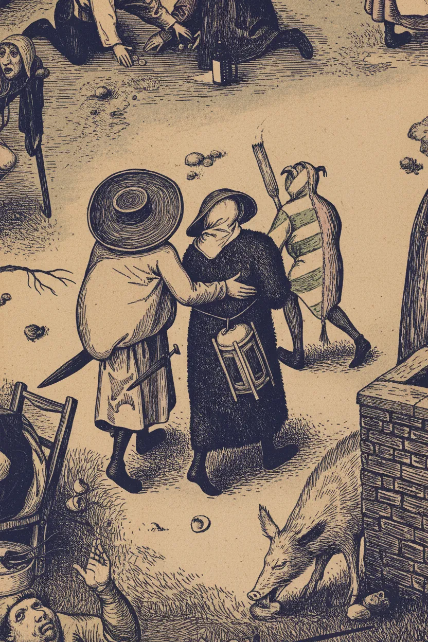 The Fight Between Carnival and Lent by Pieter Bruegel the Elder