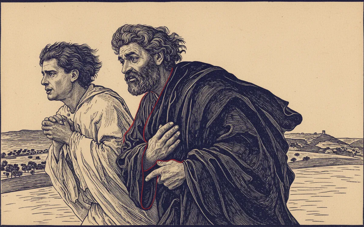 The Disciples Peter and John Running to the Sepulchre by Eugène Burnand