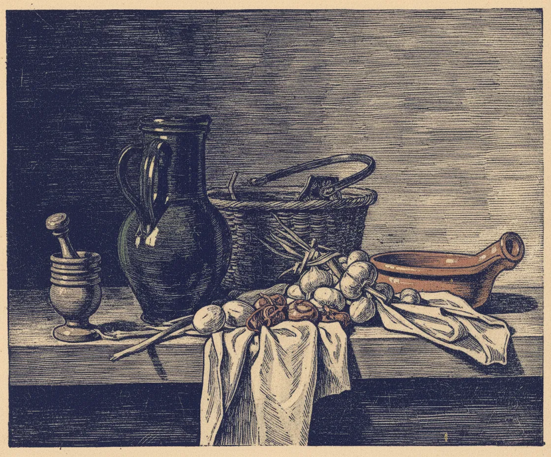 Still Life with Jug and Basket
