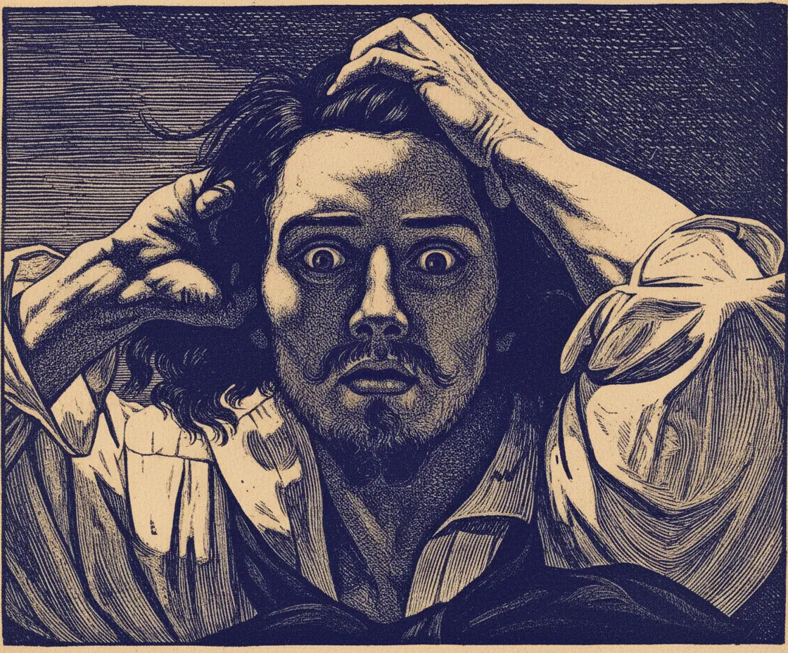 The Desperate Man by Gustave Courbet