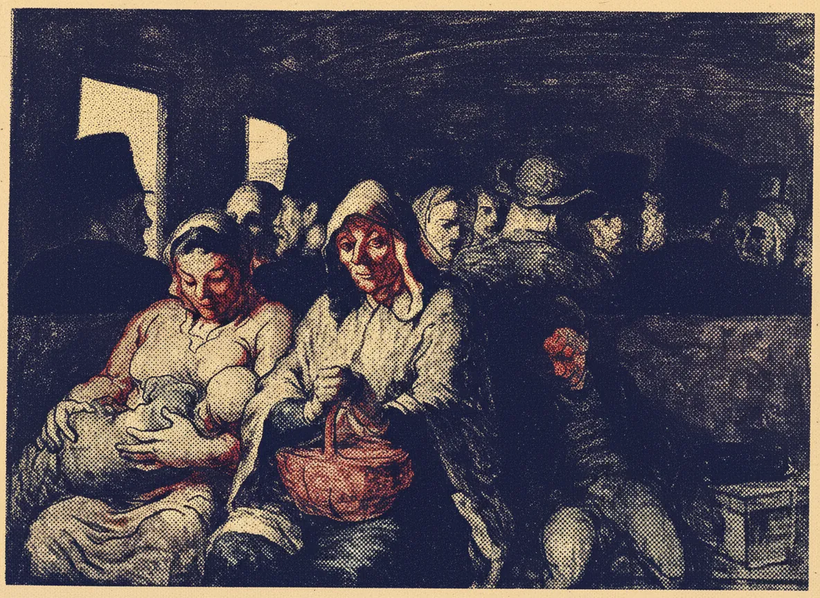 The Third-Class Carriage by Honoré Daumier