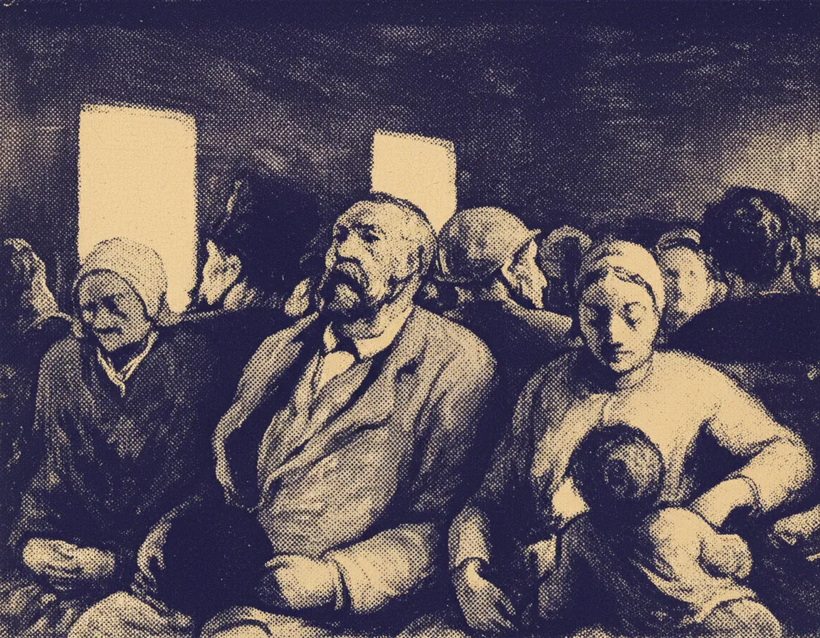 The Third-Class Carriage by Honoré Daumier