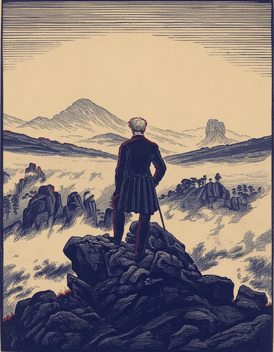 Wanderer Above the Sea of Fog by Caspar David Friedrich