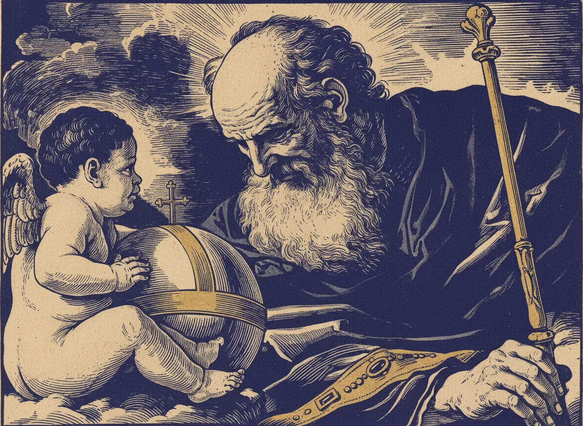 God the Father with Angels by Guercino