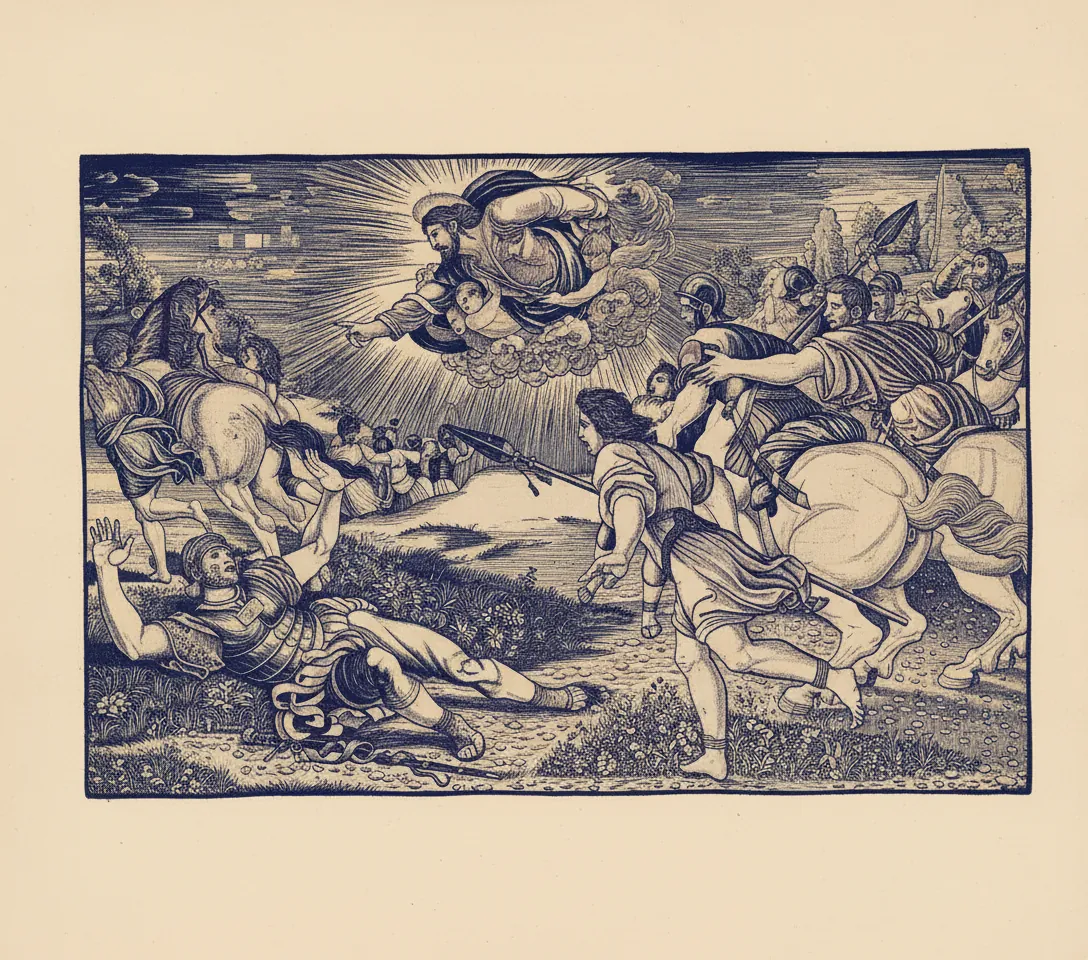 The Conversion of Saul (cartoon) by Raphael