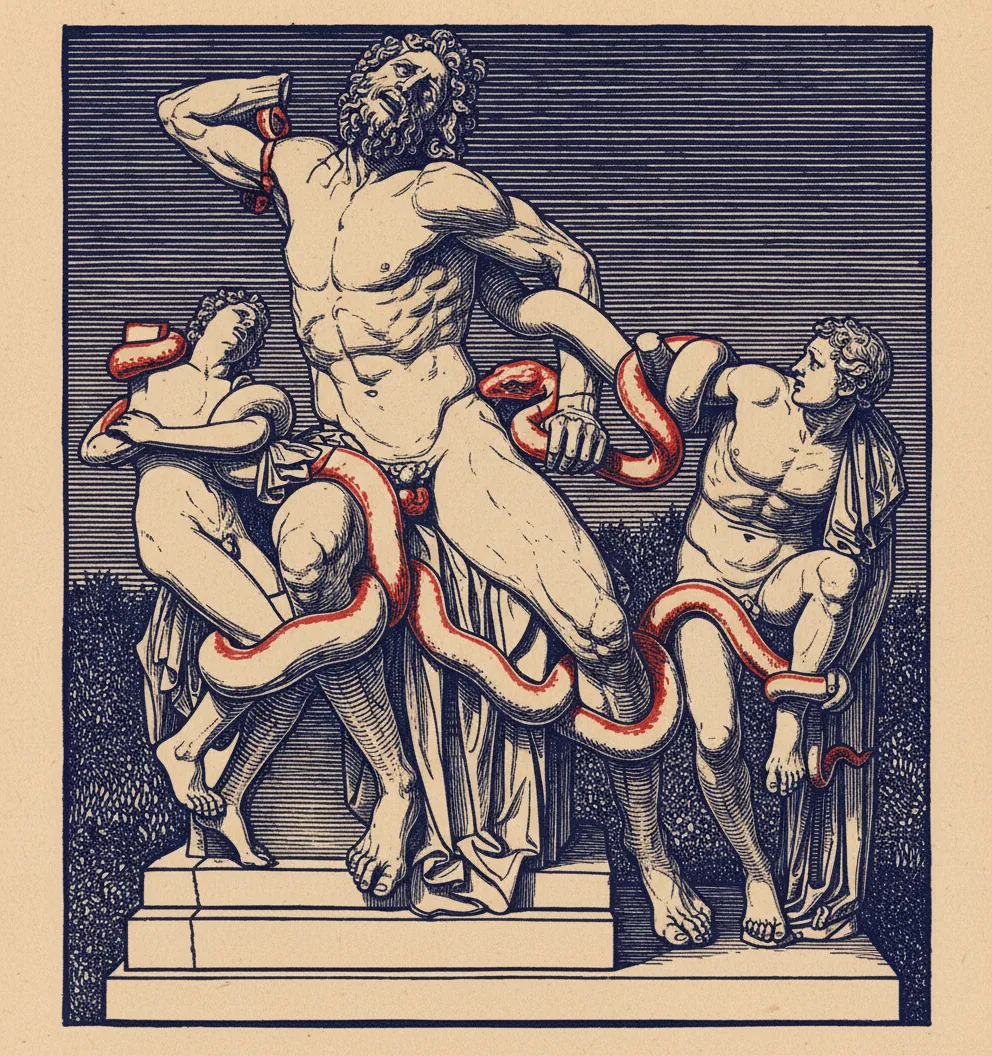 Laocoön and His Sons by Agesander,  Athenodoros,  Polydorus
