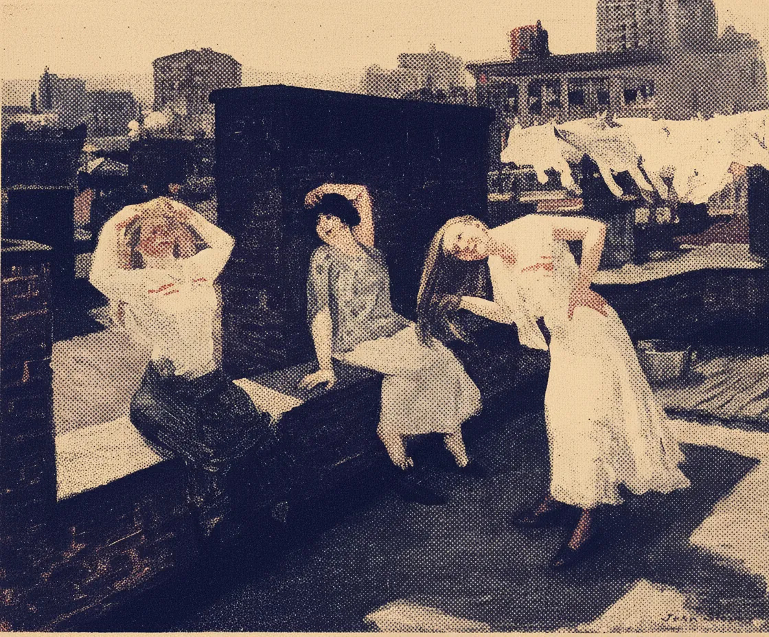 Sunday, Women Drying Their Hair by John Sloan